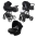 Junama Superstar 03 Black Bērnu rati 3in1