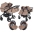 Junama Termo Line Tex Duo 01 Beige Dvīņu rati 3in1