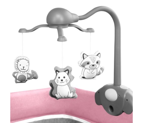 Lionelo Thomi Pink Baby 2in1 Ceļojumu gulta