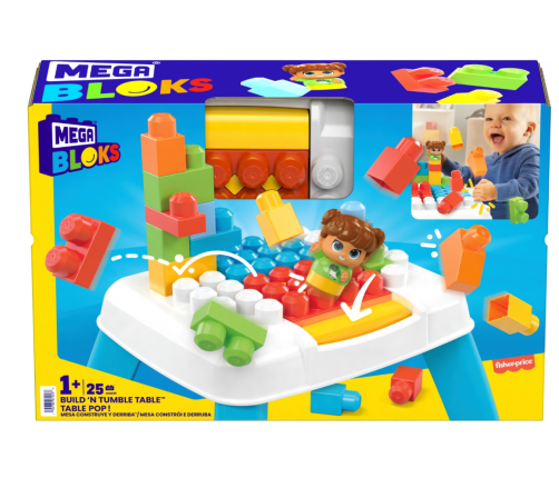 MEGA BLOCKS spēļu galds - konstruktors BUILD 'N TUMBLE TABLE HHM99