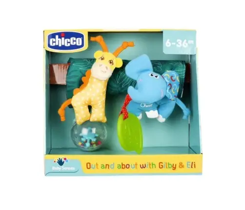 Mīkstā rotaļlieta bērnu ratiņiem CHICCO Gilby & Eli