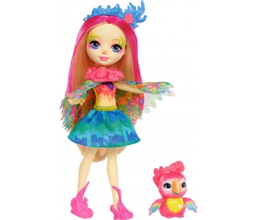 Royal Enchantimals Peeki Parrot Lelle ar dzīvniekiem FJJ21