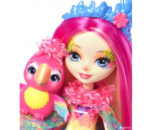 Royal Enchantimals Peeki Parrot Lelle ar dzīvniekiem FJJ21