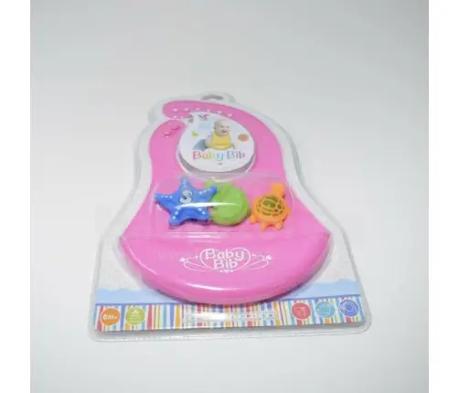 Silikona bērnu priekšautiņš ar rotaļlietām