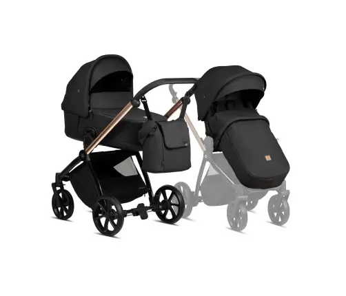 Tutis Mio 3+ BLACK EDITION Rose Gold 292 2-in-1 Baby Stroller
