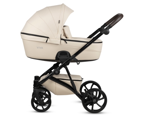 Tutis Viva 5 + LEATHER Vanilla 086 3-in-1 Baby Stroller