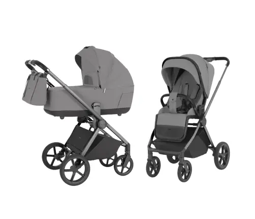 CARRELLO Ultra CRL-6527 Silk Grey Vaikiškas vežimėlis 2-in-1