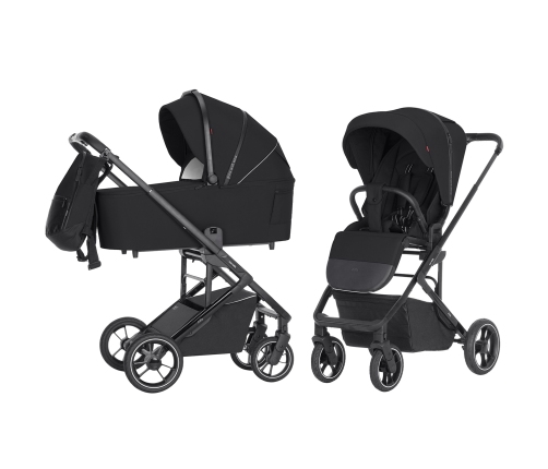Carrello Alfa 2024 2in1 Midnight Black Baby Stroller