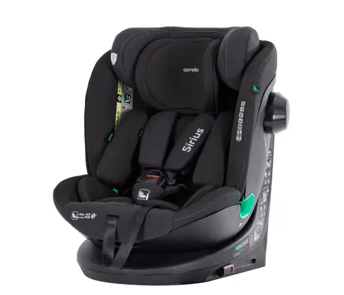 Carrello Sirius CRL-8808 Absolute Black Baby Car Seat 0-36 kg