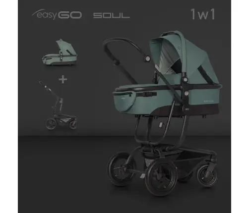 Easygo Soul Rose Vaikiškas vežimėlis su lopšiu