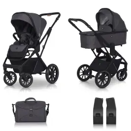 Cavoe Axo Shine French Grey Bērnu rati 2in1