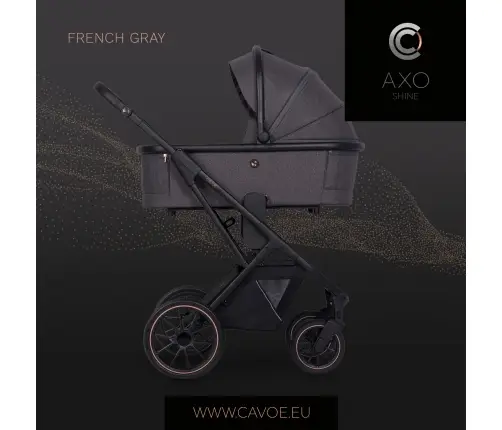 Cavoe Axo Shine French Grey 2-in-1 Baby Stroller
