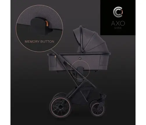 Cavoe Axo Shine French Grey 2-in-1 Baby Stroller
