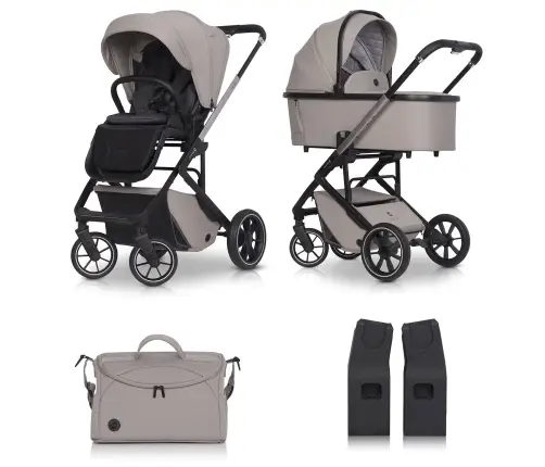 Cavoe Moi+ Taupe Bērnu rati 2in1