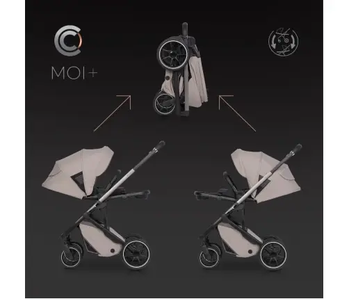 Cavoe Moi+ Taupe Bērnu rati 2in1