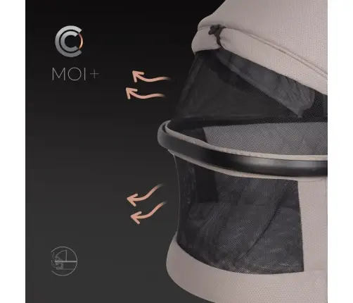 Cavoe Moi+ Taupe Bērnu rati 2in1