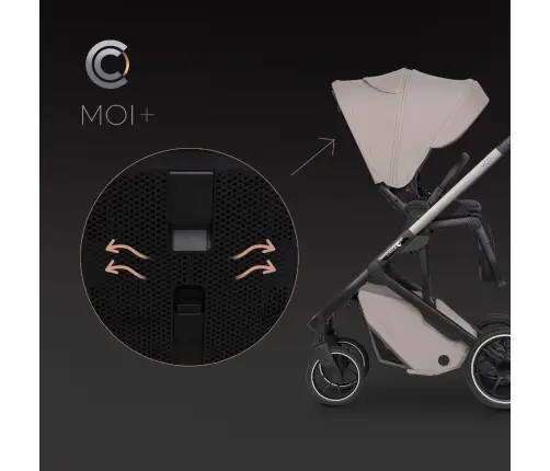 Cavoe Moi+ Taupe Bērnu rati 2in1
