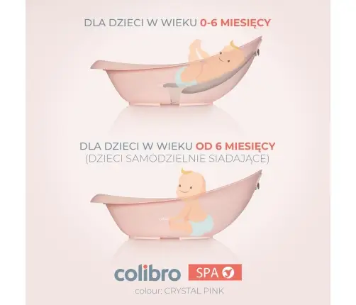 Bērnu vanna ar statīvu Colibro Spa Crystal Pink