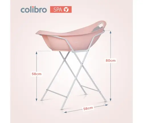 Bērnu vanna ar statīvu Colibro Spa Crystal Pink