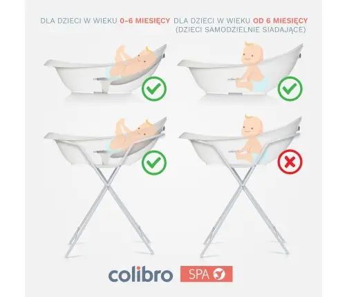 Bērnu vanna ar statīvu Colibro Spa Dove