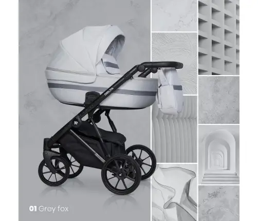 Riko Basic Delta 01 Grey Fox Bērnu rati 2in1