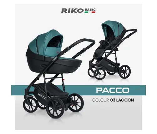Riko Basic Pacco 03 Lagoon Bērnu rati 2 in 1
