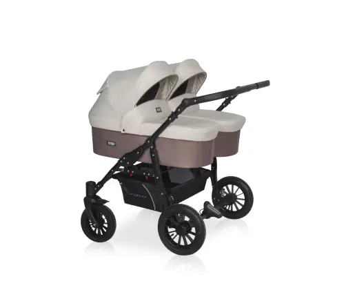 Riko Basic Saxo 03 Latte Коляска для двойняшек 2in1