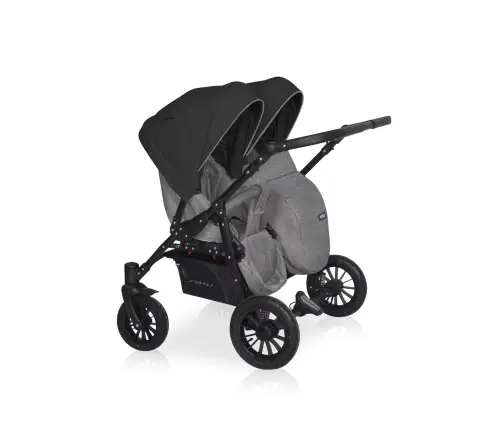 Riko Basic Saxo 04 Onyx Коляска для двойняшек 2in1 Riko Basic Saxo 04 Onyx Коляска для двойняшек 2in1