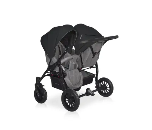 Riko Basic Saxo 04 Onyx Коляска для двойняшек 2in1 Riko Basic Saxo 04 Onyx Коляска для двойняшек 2in1