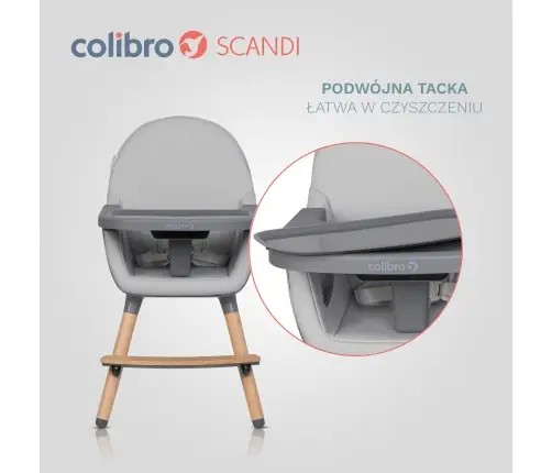 Krzesło do karmienia Colibro Scandi Dove