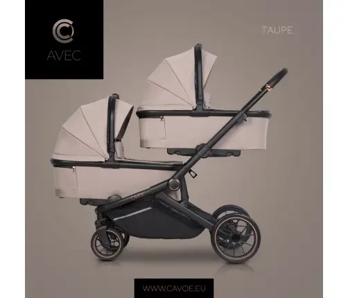 Cavoe Avec Taupe Коляска для двойняшек
