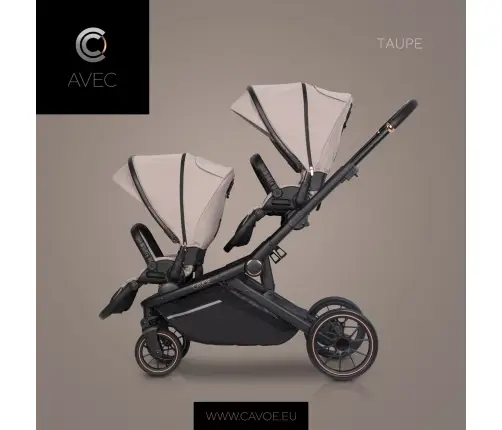 Cavoe Avec Taupe Коляска для двойняшек