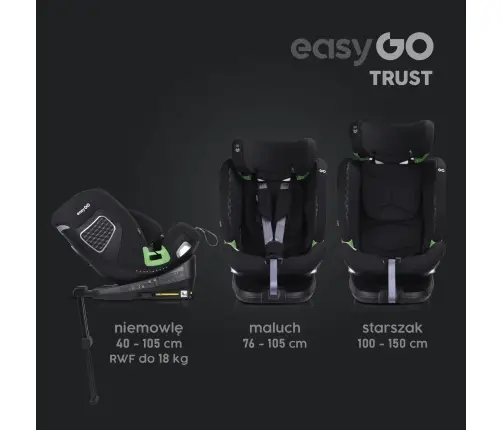 EasyGo Trust Iron Детское автокресло 0-36 кг EasyGo Trust Iron Детское автокресло 0-36 кг
