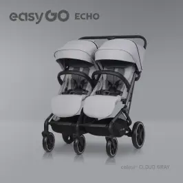EasyGo Echo Cloudy Gray Коляска для двойняшек