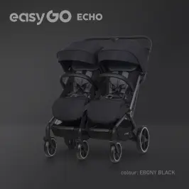 EasyGo Echo Ebony Black Twin strollers