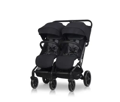 EasyGo Echo Ebony Black Dvivietė vežimėlis