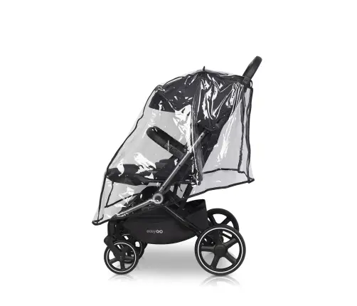 EasyGo Echo Ebony Black Dvivietė vežimėlis