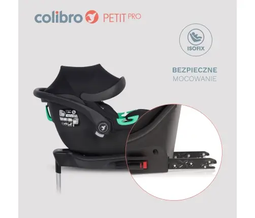 Colibro Petit Pro Onyx + Isofix bāze Bērnu autosēdeklis 0-13 kg
