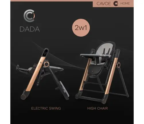 Elektryczna huśtawka krzesełko do karmienia Cavoe Dada Meteorite