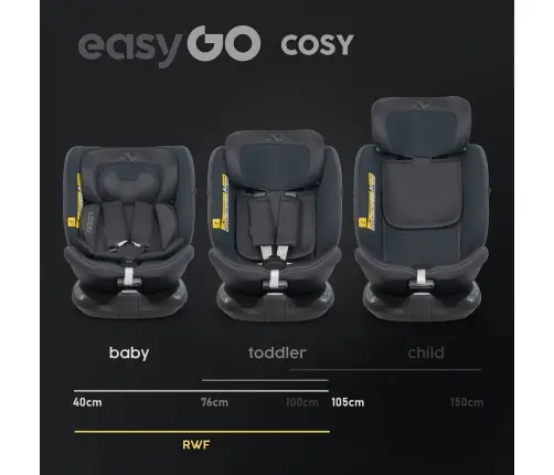 EasyGo Cosy Granito Bērnu autosēdeklis 0-36 kg