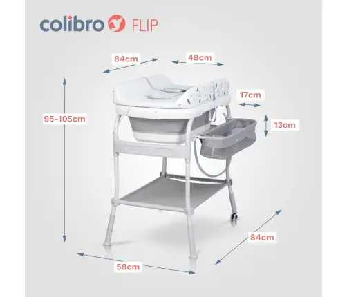 Wanienka dziecięca z przewijakiem Colibro Flip