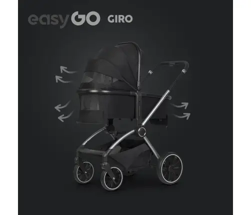 EasyGo Giro Ebony Black Детская коляска 2in1