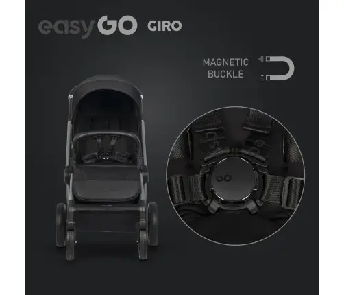 EasyGo Giro Ebony Black Детская коляска 2in1