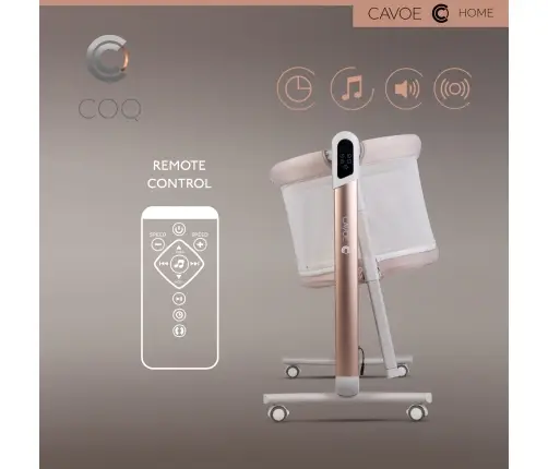 Elektryczna kołyska łóżeczko 4w1 Cavoe COQ Cashmere