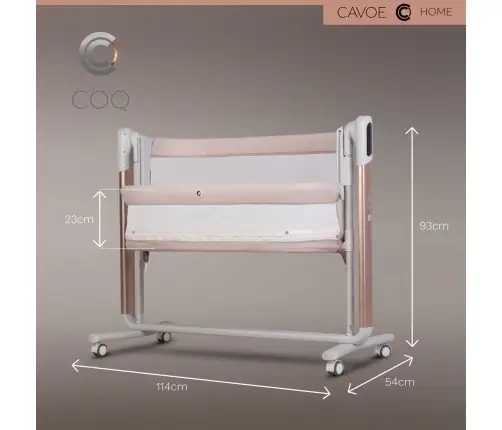 Elektryczna kołyska łóżeczko 4w1 Cavoe COQ Cashmere