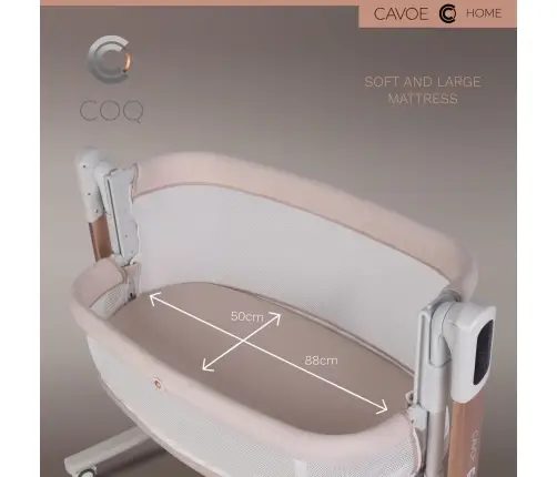 Elektryczna kołyska łóżeczko 4w1 Cavoe COQ Cashmere
