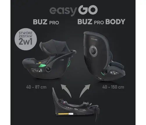 EASYGO ECE R129 I-SIZE Autokrēsliņa bāze