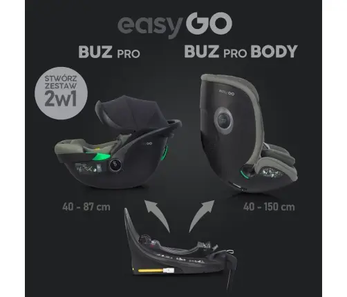 EASYGO ECE R129 I-SIZE Autokrēsliņa bāze