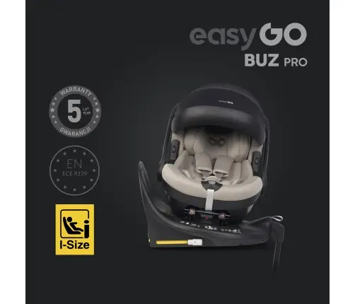 EasyGo Buz Pro 0-13 kg un EasyGo Buz Pro Body 0-36 kg Taupe Bērnu autosēdeklis 2in1