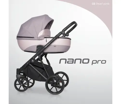 Riko Nano Pro Pearl Pink Bērnu rati 2 in 1